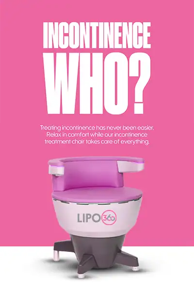 LIPO360 EMS Chair Can Help with Urinary Incontinence 2 Image of a urinary incontinence treatment seat Brighton